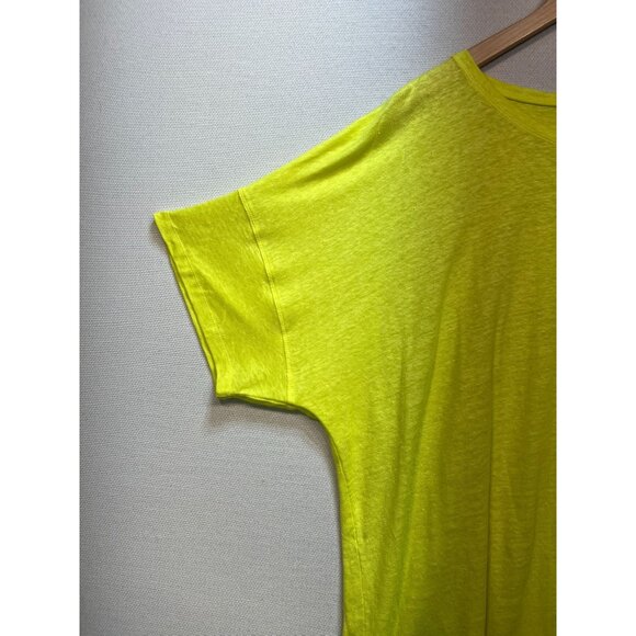 Chicos Womens Loose T-Shirt Size 4 Yellow Short Sleeve Crew Neck Pullover Casual - Picture 5 of 12